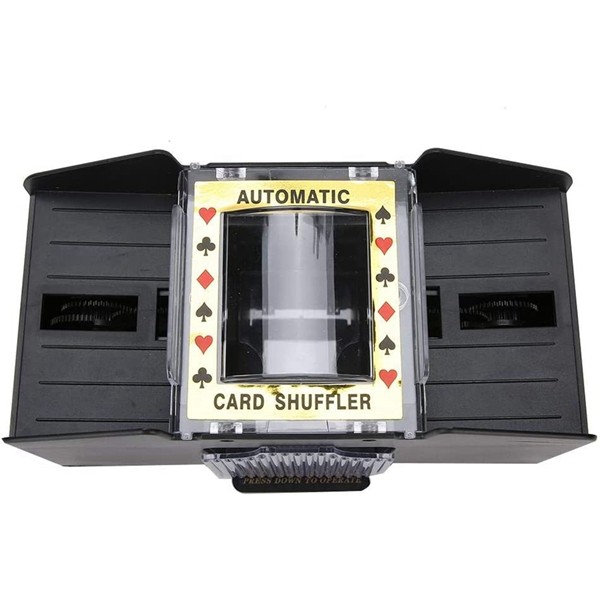 Racdde 4 Deck Automatic Card Shuffler, Card Shuffler Automatic Battery Powered Playing Card Shuffler Machine Electric Card Shuffler Poker Machine for 1 to 4 Deck Poker 