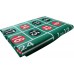 Double-Sided Blackjack and Roulette Gaming Table Top, Casino-Style Green Layout Cloth Card, 23.6247.24In Perfectly Sized to Fit Most Dining Room Tables 
