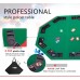 Racdde 48 Inch Foldable 8-Player Texas Poker Card Tabletop Layout Portable Anti-Slip Rubber Board Game Mat with Cup Holders and Carrying Bag 