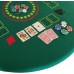 Racdde Fitted Round Elastic Edge Championship Poker Felt Game Table Cover Reversible to Solid Green Stretches to fit 36 to 48 inches 