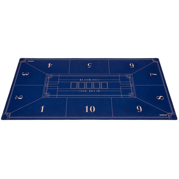 Racdde Nash Texas Hold'em Poker Mat | Portable Poker Table Top with Art Deco Layout Print,70 x 35 Inch, Smooth Premium Surface, Noise Reduction, and Carrying Tube for Games Everywhere 
