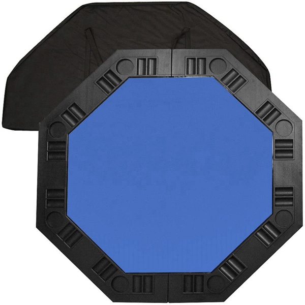 Racdde Poker 48-Inch 8-Player Octagonal Poker Tabletop (Blue) 
