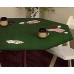 Racdde Fitted Round Elastic Edge Solid Green Felt Bistro High Top Table Size Fits 24" to 33" Table Cover for Poker, Puzzles, and Board Games