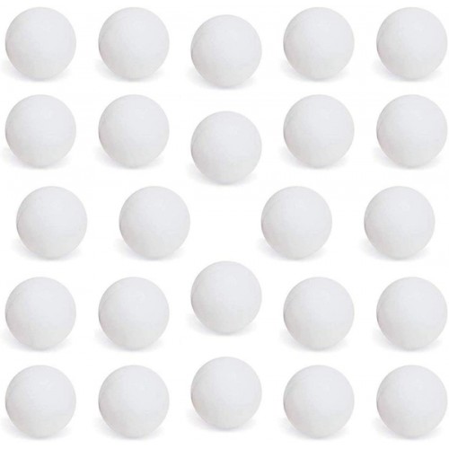 Racdde 24 White Beer Pong Balls - 38mm Ping Pong Washable Plastic for Decoration, Crafts or Party Game Balls 