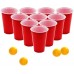 Racdde Beer Pong Cups and Balls Set, Giant Beer Pong Game Set with 24 Cups 24 Pong Balls, 16oz 