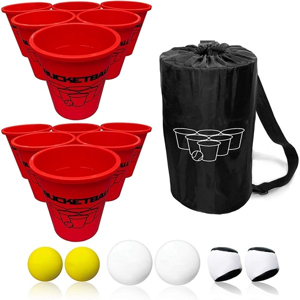 Racdde- Giant Yard Pong Edition - Ultimate Beach, Pool, Yard, Camping, Tailgate, BBQ, Lawn, Wedding, Events, Water, Indoor, Outdoor Game Toy for Adults, Boys, Girls, Teens, Family 