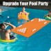 Racdde Floating Beer Pong Table, 3-Layer Tear-Resistant Foam Water Pad Mat with Cup Holes for Lake Pool Game 