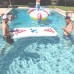 Racdde Beer Pong Pool Float, 6 Feet Inflatable Pool Games for Adults Pool Party Beer Pong Toy 