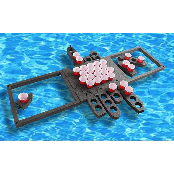 Racdde Heavy Duty Floating Beer Pong Pool Games (2" Thick Durable Closed Cell Foam) 