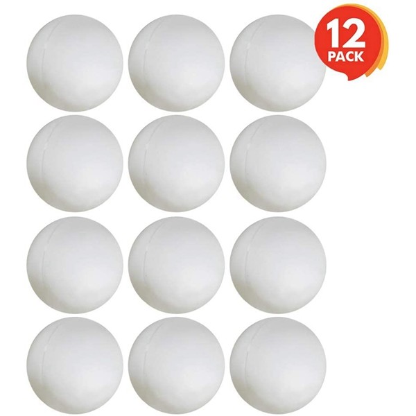 Racdde White Ping Pong Balls - Pack of 12 - Mini 1.5 Inch Ping Pong Balls for Goldfish Game, Beer Pong, or Table Games, Fun Carnival Games Supplies for Kids, Adults, Parties 