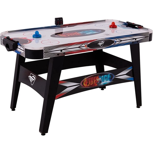 Racdde Fire ‘n Ice LED Light-Up 54” Air Hockey Table Includes 2 LED Hockey Pushers and LED Puck 