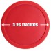 Racdde Set of Two Large Red 3 1/4 Inch Air Hockey Pucks for Full Size Air Hockey Tables 