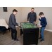 Racdde Playoff 4’ Foosball Table, Soccer Game for Kids and Adults with Ergonomic Handles, Analog Scoring and Leg Levelers 