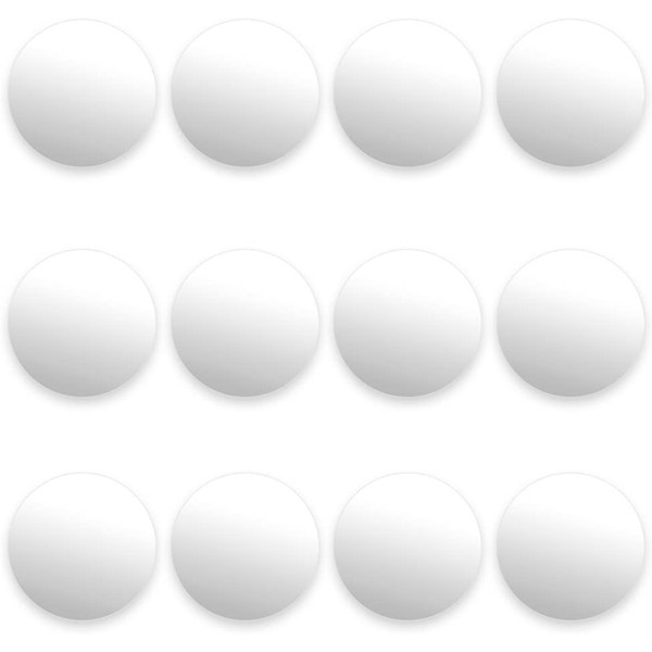 12 Pack of Smooth White Foosballs for Standard Foosball Tables & Classic Tabletop Soccer Game Balls by Racdde 