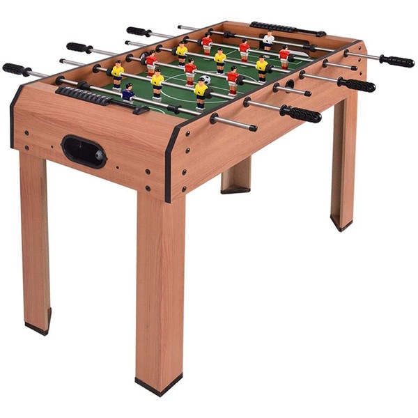 Racdde 37" Foosball Table, Wooden Competition Soccer Game Table w/ 2 Balls, 2 Cup Holders, Recreational Table Football for Arcades, Game Room, Bars, Parties, Family Night 