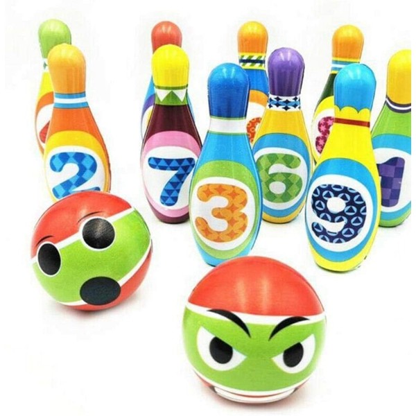 Racdde 12pcs Kids Bowling Play Set for 2-5 Year Old Boys Girls Toys Birthday Gift New 
