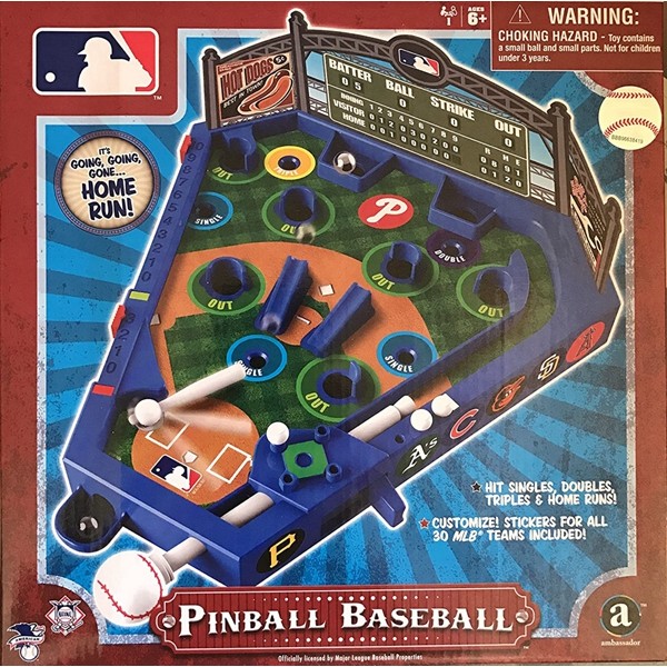 Racdde MLB Baseball Pinball with All 30 Teams Stickers. 