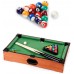 Racdde 16Pcs Small Tabletop Pool Table, Small Pool Cue Balls Full Set, Indoor Table Game Kids Adults Toy 