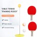 Racdde Table Tennis Trainer with Elastic Soft Shaft Elastic Rod 90CM Decompression Sport 2 Table Tennis Paddle & 3 Ping Pong Ball Set Indoor Outdoor Play