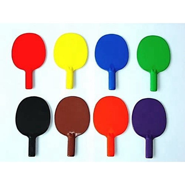 Racdde Plastic Ping Pong Paddle - set of 6 colors, 10" L 