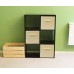 6 Pack - Racdde Foldable Cloth Storage Cube Basket Bins Organizer, Beige (11" H x 10.75" W x 10.75" D) 