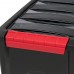 Racdde, Inc TB-35 Stack & Pull Storage Box, 5 Quart, Black 