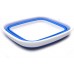 Racdde 7.7L (2 Gallon) Collapsible Tub - Foldable Dish Tub - Portable Washing Basin - Space Saving Plastic Washtub (Blue, S) 