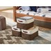 Racdde Foldable Storage Bin [3-Pack] Collapsible Sturdy Cationic Fabric Storage Basket Cube W/Handles for Organizing Shelf Nursery Home Closet & Office (Brown and White, Large - 15 x 11 x 9.5) 