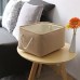 Racdde Decorative Basket Rectangular Fabric Storage Bin Organizer Basket with Handles for Clothes Storage (Beige, 11.8L×7.9W×5.2H inch) 