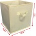 Racdde Foldable Cloth Storage Cube Basket Bins Organizer Containers Drawers, 6 Pack, Beige