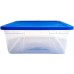 Racdde Snaplock Clear Storage Bin with Lid, Large-41 Quart, Blue, 2 Pack