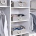 Racdde Closet Baskets, Cotton Fabric Baskets for Closet Shelves, Foldable Trapezoid Storage Bins, Gray, 3-Pack 
