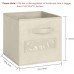 Racdde 8-Pack Storage Cubes Foldable Fabric Cube Storage Bins with 10 Label Window Cards Cloth Cube Organizer Bins Storage Baskets Containers for Shelves Closet Organizers Cubby Cube Storage (Beige) 