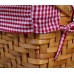 Racdde Rectangular Basket Lined with Gingham Lining, Small 