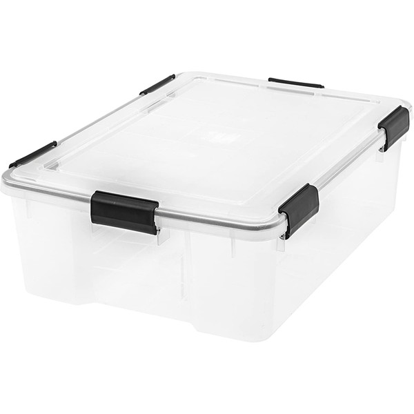 Racdde Weathertight Storage Box, 41 Quart Weathertight - Clear 