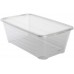 Racdde 6 Quart Clear Shoe Storage Box Stacking Container with Lid, 10 Pack 