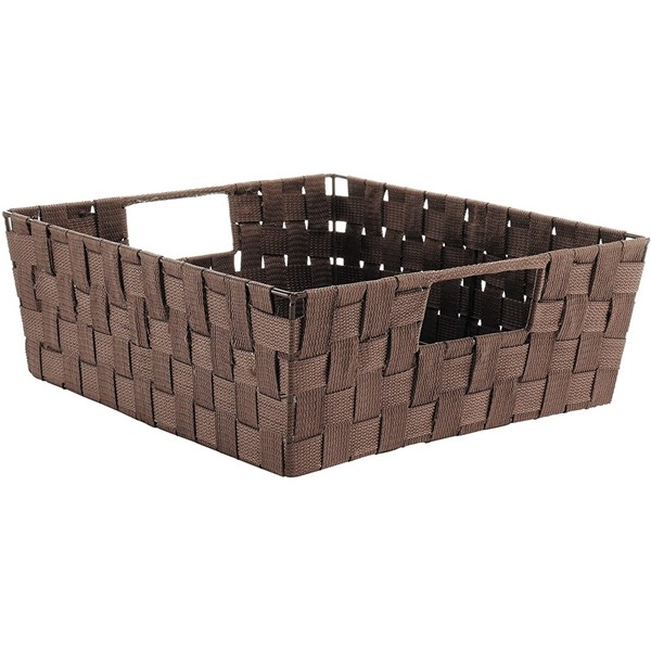 Racdde Woven Strap Shelf Storage Tote Basket - Java 