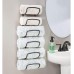 Racdde Modern Decorative Six Level Bathroom Towel Rack Holder & Organizer, Wall Mount - for Storage of Washcloths, Hand Towels - Black 