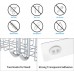 Racdde 2-Pack Corner Shower Caddy, Adhesive Bath Shelf with Hooks, SUS304 Stainless Steel Storage Organizer for Bathroom, Toilet, Kitchen and Dorm, Only for 90 Degrees Right Angle, Silver 
