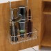 Racdde Cabinet Door/Wall Mount Hair Dryer & Styling Tools Organizer Storage, Chrome 