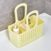 Racdde Orbz Plastic Bathroom Divided Shower Tote, Small College Dorm Caddy for Shampoo, Conditioner, Soap, Cosmetics, Beauty Products, 11.75" x 6" x 12" - Yellow 