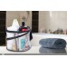 Racdde Bathroom Personal Organizer - 8" X 6" - Three Large Compartments to Organize Your Bathroom Accessories. The Shower Caddy Features a Drainage Hole and Carry Handle for Easy Transport. (Black) 
