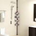Racdde Bathroom Shelf,Tension Shower Pole Corner Caddy, Rustproof Stainless Steel,4.7-9.3Ft,4 Tier Positionable Baskets, Oil Bronze 