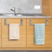 Racdde Stainless Steel Over Door Towel Rack Bar Holders for Universal Fit on Cabinet Cupboard Doors Pack of 2 