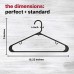 Racdde Black Plastic Hangers, Plastic Clothes Hangers Ideal for Everyday Standard Use, Clothing Hangers (60 Pack) 