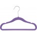 Racdde Kids Velvet Non-Slip Clothes Hangers, Purple - Pack of 50 