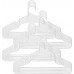Racdde 50-Pack White Plastic Hangers for Clothes - Space Saving Notched Hangers - Durable and Slim - Shoulder Grooves   