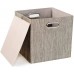 Racdde Storage Basket Bins,13×13 Foldable Storage Cube Boxes Fabric Drawer for Closet Shelf Cabinet Bookcase,4pcs,Coffee 