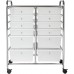 Racdde Rolling Storage Cart and Organizer with 12 Plastic Drawers 