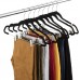 Racdde Premium Velvet Skirt Hangers (20 Pack) Non Slip Velvet Pants Hangers with Metal Clips, 360° Hook, Durable Ultra Thin Space Saving Velvet Hangers, Notched Clothes Hangers for Suits, Dress & Shirt 